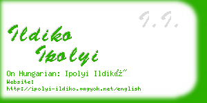 ildiko ipolyi business card